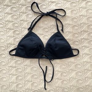 NWT Victoria’s Secret Swim Lace Up Triangle Bikini Top / BSexy / Black / Size M